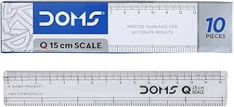 Doms Q Series 30 cm Transparent Scale Pack of 10 Pieces